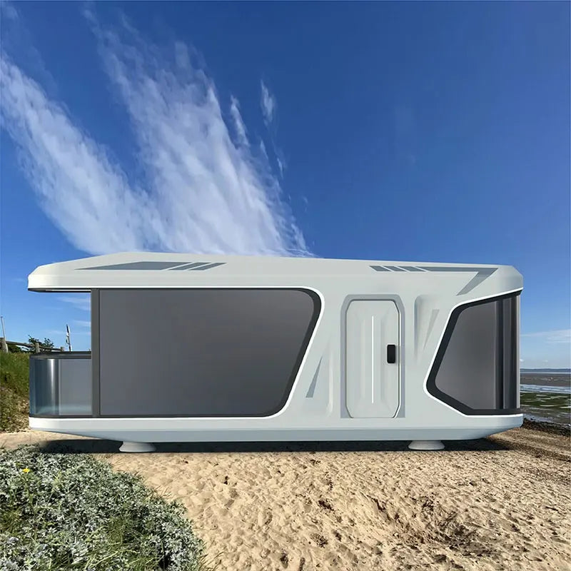 Ultimate Solution for Modern, Portable Living: Prefabricated Mobile Capsule House/Hotel, 30x10.5x10Ft, 315 Sqft. Withstands high