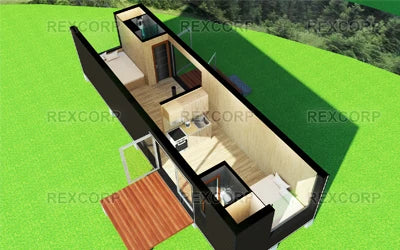 Ultimate Solution for Modern, Portable Living: Prefabricated Mobile Capsule House/Hotel, 30x10.5x10Ft, 315 Sqft. Withstands high