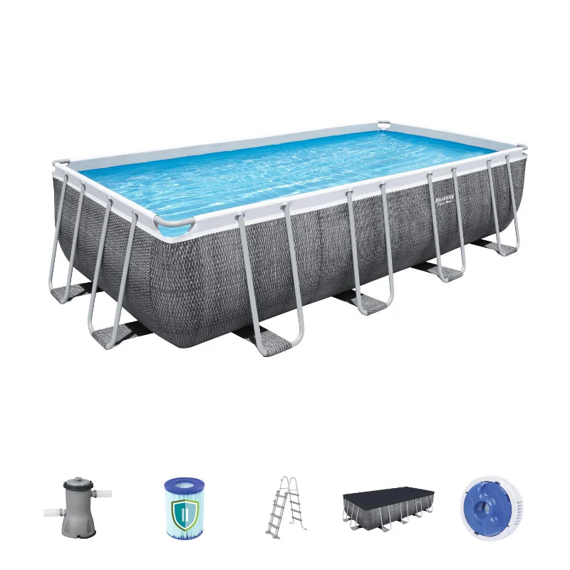 Metal Frame Swimming Pool Above Ground Power Steel 16'x8'x4'